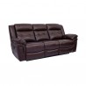 Armen Living Marcel Manual Reclining 2 Piece Sofa And Recliner Set In Dark Brown Leather  3