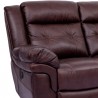 Armen Living Marcel Manual Reclining 2 Piece Sofa And Recliner Set In Dark Brown Leather  6