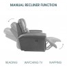 Armen Living Marcel Manual Reclining 2 Piece Sofa And Recliner Set In Dark Brown Leather  8