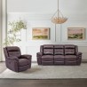Armen Living Marcel Manual Reclining 2 Piece Sofa And Recliner Set In Dark Brown Leather