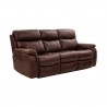 Armen Living Montague Dual Power Reclining 2 Piece Sofa And Recliner Set In Genuine Brown Leather 2
