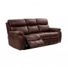 Armen Living Montague Dual Power Reclining 2 Piece Sofa And Recliner Set In Genuine Brown Leather 3