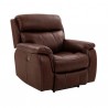 Armen Living Montague Dual Power Reclining 2 Piece Sofa And Recliner Set In Genuine Brown Leather 5