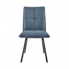 Armen Living Margot and Blue Rylee 7 Piece Modern Rectangular Dining Set- Chair Front