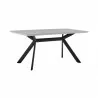 Armen Living Margot and Blue / Charcoal Rylee 5 Piece Modern Rectangular Dining Set- Table Side - Armen Living Margot and Blue / Charcoal Rylee 5 Piece Modern Rectangular Dining Set- Table Side