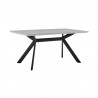 Armen Living Margot and Blue / Charcoal Rylee 7 Piece Modern Rectangular Dining Set- Table Side