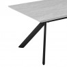 Armen Living Margot and Blue / Charcoal Rylee 5 Piece Modern Rectangular Dining Set- Table Corner