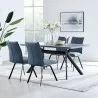 Armen Living Margot and Blue Rylee 5 Piece Modern Rectangular Dining Set - Armen Living Margot and Blue Rylee 5 Piece Modern Rectangular Dining Set
