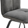 Armen Living Margot and Charcoal Rylee 7 Piece Modern Rectangular Dining Set- Chair