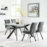 Armen Living Margot and Charcoal Rylee 5 Piece Modern Rectangular Dining Set - Armen Living Margot and Charcoal Rylee 5 Piece Modern Rectangular Dining Set