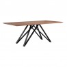 Armen Living Wade Mid-Century Walnut Wood 5 Piece Dining Set Table