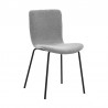 Armen Living Messina and Gillian Light Gray Fabric 7 Piece Rectangular Dining Set-Chair Side