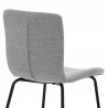Armen Living Messina and Gillian Light Gray Fabric 7 Piece Rectangular Dining Set- Chair