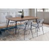 Armen Living Messina and Alice Gray Velvet 5 Piece Rectangular Dining Set