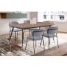 Armen Living Messina and Carlo Gray Velvet 5 Piece Rectangular Dining Set
