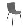 Armen Living Messina and Gillian Dark Gray Fabric 7 Piece Rectangular Dining Set- Chair Back