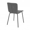 Armen Living Messina and Gillian Dark Gray Fabric 7 Piece Rectangular Dining Set- Chair Back
