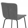 Armen Living Messina and Gillian Dark Gray Fabric 7 Piece Rectangular Dining Set- Chair