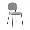 Armen Living Messina and Lucy Gray Velvet Piece Rectangular Dining Set- Chair
