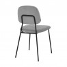 Armen Living Messina and Lucy Gray Velvet Piece Rectangular Dining Set Chair