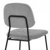Armen Living Messina and Lucy Gray Velvet Piece Rectangular Dining Set - Chair Back