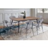Armen Living Messina and Alice Gray Velvet 7 Piece Rectangular Dining Set