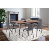 Armen Living Messina and Gillian Dark Gray Fabric 7 Piece Rectangular Dining Set