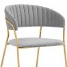 Armen Living Messina and Nara Velvet 5 Piece Rectangular Dining Set Chair