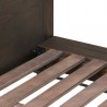  Marquis 3 Piece Queen Size Platform Bed Frame Bedroom Set in Oak Wood with Faux Leather Headboard 008