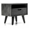Armen Living Mohave 3 Piece Acacia King Or Queen Bed And Nightstands Bedroom Set In Tundra Gray 007