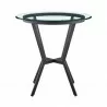 Armen Living Naomi and Chelsea 4-Piece Counter Height Dining Set In Black Metal and Grey Faux Leather  004 - Armen Living Naomi and Chelsea 4-Piece Counter Height Dining Set In Black Metal and Grey Faux Leather  004