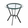 Armen Living Naomi and Chelsea 4-Piece Counter Height Dining Set In Black Metal and Grey Faux Leather  005 - Armen Living Naomi and Chelsea 4-Piece Counter Height Dining Set In Black Metal and Grey Faux Leather  005
