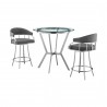 Armen Living Naomi and Valerie 3-Piece Counter Height Dining 001