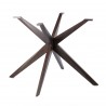 Oasis and Brielle Dark Dining Table Leg Close-Up