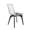 Oasis and Island Dark Eucalyptus And Stone Dining Chair - Back Angle