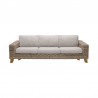 Armen Living Bahamas Outdoor 4 Piece Wicker & Teak Sofa Seating Set with Beige Olefin 03