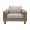 Armen Living Bahamas Outdoor 4 Piece Wicker & Teak Sofa Seating Set with Beige Olefin 04