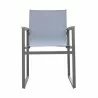 Armen Living Bistro Outdoor Patio Dining Chair In Grey Powder Coated Finish With Grey Sling Textilene And Grey Wood Accent Arms - Set of 2 03 - Armen Living Bistro Outdoor Patio Dining Chair In Grey Powder Coated Finish With Grey Sling Textilene And Grey Wood Accent Arms - Set of 2 03