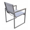 Bistro Chair in Grey Powder Coated Finish - Back Angle