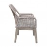 Armen Living Costa 7-Piece Patio Outdoor Dining Set in Grey Acacia Wood and Rope 3
