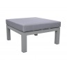 Cliff Outdoor Patio Aluminum Ottoman- Small - Angled View