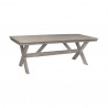 Armen Living Costa Outdoor Patio 7-Piece Dining Table Set With Side Chairs In Grey Acacia Wood And Rope 6