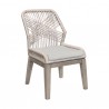 Armen Living Costa Outdoor Patio 7-Piece Dining Table Set With Side Chairs In Grey Acacia Wood And Rope 2