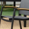 Armen Living Panama Outdoor 7 Piece Black Aluminum Dining Set 4