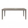 Armen Living Haiti 7-Piece Patio Outdoor Dining Set With Arm Chairs In Grey Acacia Wood With Rope 5
