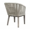 Armen Living Haiti 7-Piece Patio Outdoor Dining Set With Arm Chairs In Grey Acacia Wood With Rope 2