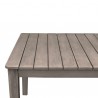 Armen Living Haiti 7-Piece Patio Outdoor Dining Set With Arm Chairs In Grey Acacia Wood With Rope 7