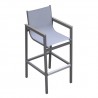 Armen Living Marina Outdoor Patio Barstool In Grey Powder Coated Finish With Grey Sling Textilene And Grey Wood Accent Arms 02