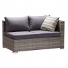 Nina Outdoor Rattan Left Hand Sectional and Modern Accent Pillows