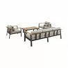 Armen Living Nofi 4 piece Outdoor Patio Set In Charcoal/Gray Finish With Taupe/Gray Cushions And Teak Wood 03 - Armen Living Nofi 4 piece Outdoor Patio Set In Charcoal/Gray Finish With Taupe/Gray Cushions And Teak Wood 03